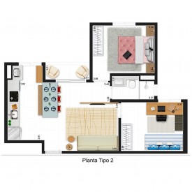 APTO. 2 DORMS.