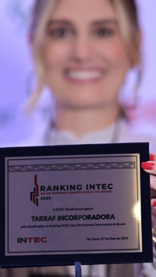 TARRAF é destaque em cerimônia que reuniu as maiores construtoras do Brasil no ranking INTEC 2025