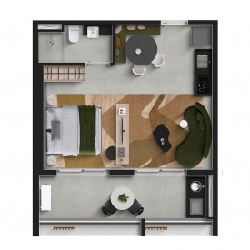 Studio de 48m²