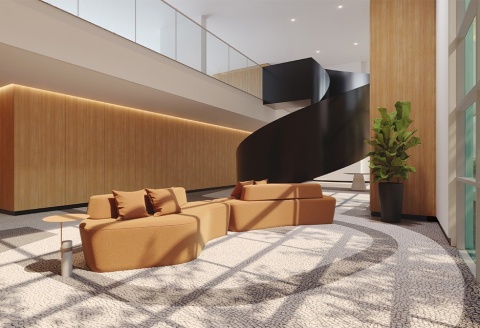 Lobby com pé-direito duplo